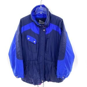 Vintage Inside Edge Sz XL Blue & Navy Colorblock‎ Puffer Jacket Winter Coat